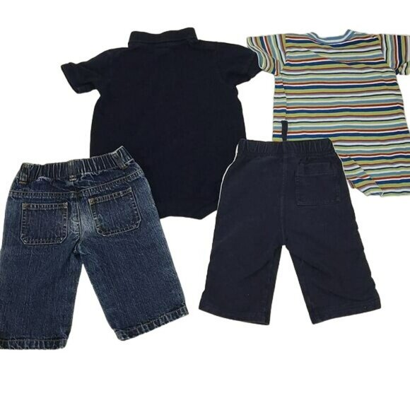 Y2K Baby 3-6 Month Clothing Bundle Piece Romper Bodysuit Jeans Pants 3M 6M Blue - Picture 2 of 15